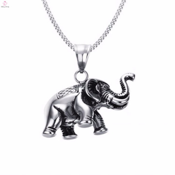 Personalisierte Silber Farbe Elefant Charm Anhänger Halskette Schmuck